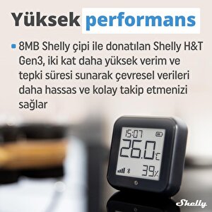 Shelly H&t Gen3 Wifi Sıcaklık Ve Nem Sensörü