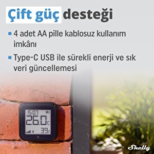 Shelly H&t Gen3 Wifi Sıcaklık Ve Nem Sensörü