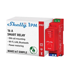 Shelly Pro 1pm Din Ray 1 Kanal Enerji Ölçer Röle