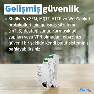 Shelly Pro 3em 120a 3 Faz Enerji Ölçer