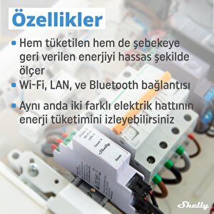 Shelly Pro 3em 120a 3 Faz Enerji Ölçer