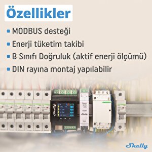 Shelly Pro Em-50 1 Faz Enerji Ölçer