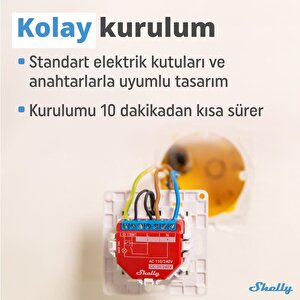 Shelly Plus 1pm Tek Kanal Enerji Ölçer Akıllı Röle