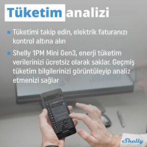 Shelly 1pm Mini Gen3 Enerji Ölçer Röle
