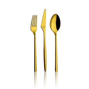 Trendy Prestige 84 Parça Pvd Gold Çatal Kaşık Bıçak Takımı Çantalı