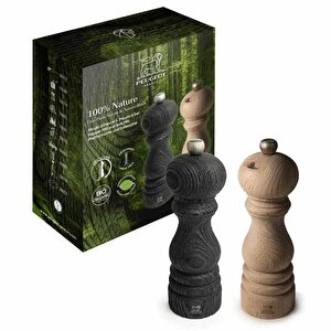 Nature %100 Ahşap Duo Karabiber Ve Tuz Değirmeni 18 Cm