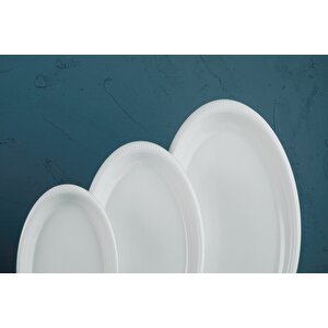 Evaliza Stripe Platin 30 Parça 6 Kişilik Porselen Yemek Takımı