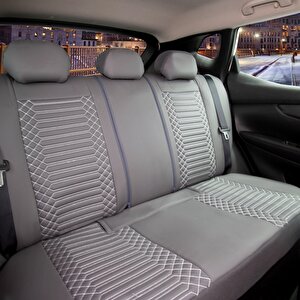 Mercedes-benz Ml Uyumlu Full Deri Oto Koltuk Kılıfı Ön Arka Set Füme Exclusıve Model