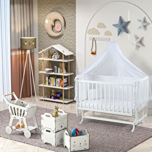 Be-40 Beyaz Elyeza 60 X 120 Anne Yanı Beşik