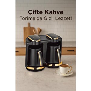 202 Double Sesli Komut Türk Kahvesi Makinesi 250ml+250ml 8 Fincan Kapasiteli