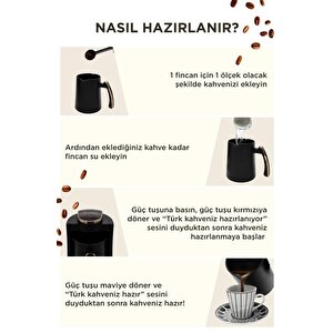 Torima 202 Double Sesli Komut Türk Kahvesi Makinesi 250ml+250ml 8 Fincan Kapasiteli