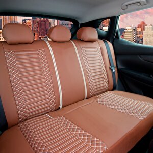Ford Focus 2 Hatchback Uyumlu Full Deri Oto Koltuk Kılıfı Ön Arka Set Tarçın Exclusıve Model