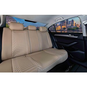 Ford Escape Uyumlu Full Deri Oto Koltuk Kılıfı Ön Arka Set Bej Exclusıve Model