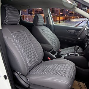 Skoda Superb Station Wagon Uyumlu Full Deri Oto Koltuk Kılıfı Ön Arka Set Füme Exclusıve Model