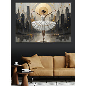 Dans Eden Balerin Kız Dekoratif Kanvas - Mdf Ahşap Tablo