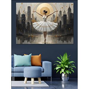 Dans Eden Balerin Kız Dekoratif Kanvas - Mdf Ahşap Tablo