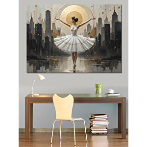 Dans Eden Balerin Kız Dekoratif Kanvas - Mdf Ahşap Tablo 25x35 cm