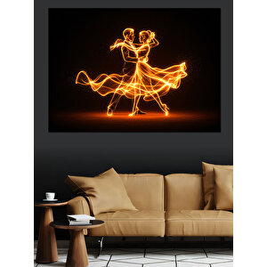 Işıkla Dans Edenler Dekoratif Kanvas - Mdf Ahşap Tablo 25x35 cm