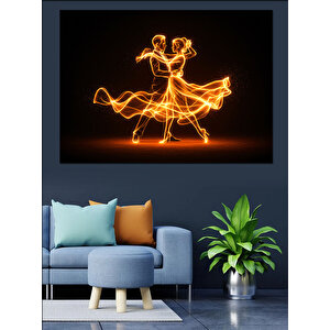 Işıkla Dans Edenler Dekoratif Kanvas - Mdf Ahşap Tablo 25x35 cm