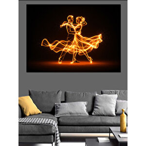 Işıkla Dans Edenler Dekoratif Kanvas - Mdf Ahşap Tablo