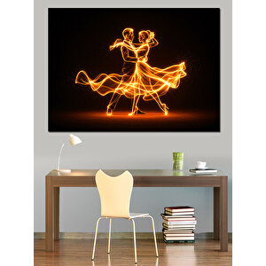 Işıkla Dans Edenler Dekoratif Kanvas - Mdf Ahşap Tablo
