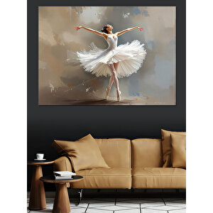 Tütülü Balerin Zarif Dans Dekoratif Kanvas - Mdf Ahşap Tablo 25x35 cm