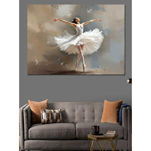Tütülü Balerin Zarif Dans Dekoratif Kanvas - Mdf Ahşap Tablo