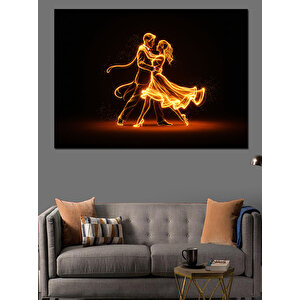 Parlak Dans Silüeti Dekoratif Kanvas - Mdf Ahşap Tablo 35x50 cm