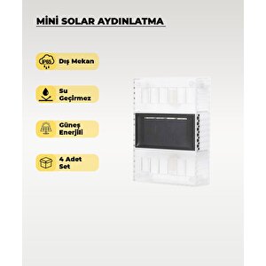 Mini Solar Aplik Gün Işığı - 4 Adet