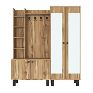 Evin-1-2 Bohem Ayaklı Aynalı Ayakkabılık Portmanto Vestiyer Evn04