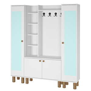 Evin-1-3-3 Bohem Ayaklı Aynalı Ayakkabılık Portmanto Vestiyer Evn01