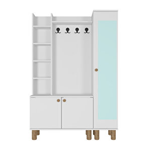 Evin-1-3 Bohem Ayaklı Aynalı Ayakkabılık Portmanto Vestiyer Evn01