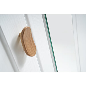Masal %100 Mdf Membran 4 Kapaklı Dolap Gardırop beyaz