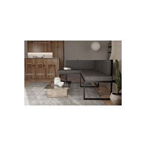 Papatya Köşe Takimi Gri̇ (mutfak,bahçe,balkon,oturma Odasi) Gri