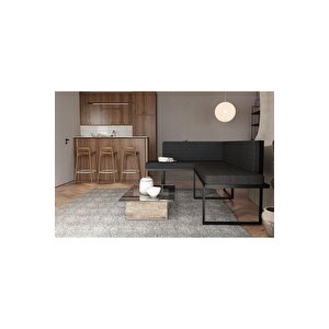 Papatya Köşe Takimi Si̇yah (mutfak,bahçe,balkon,oturma Odasi) Siyah