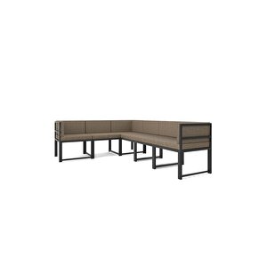 Parla 6'lı Köşe Koltuk Takımı Kahve(mutfak,bahçe,balkon,oturma Odasi) Kahve
