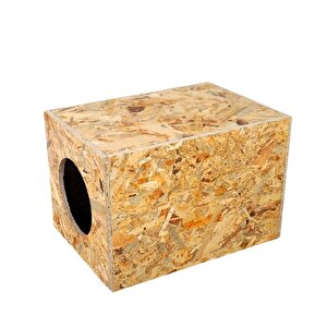 Reyo Kedi Evi Dış Ortam Uygun Ahşap Kedi Evi 34x27x24 Cm Sokak Hayvanları İçin