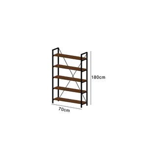- Deniz Metal 5 Raflı Kitaplık-beyaz