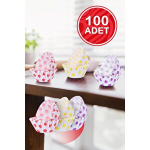 100 Lü Renkli Muffin Cupcake Kâğıdı Mıt1137