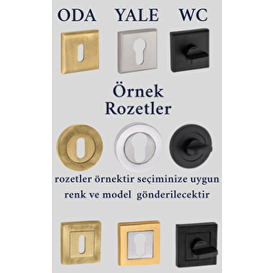 Yalı Koleksiyonu Kare Rozetli Alüminyum Kapı Kolu (oda/yale/wc) Saten