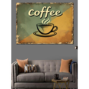 Vintage Stil Kahve Posteri Dekoratif Kanvas - Mdf Ahşap Tablo