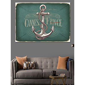 Cannes Fransa Çapa Posteri Dekoratif Kanvas - Mdf Ahşap Tablo 100x140 cm