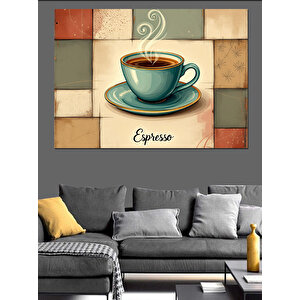 Espresso Kahve Fincanı Dekoratif Kanvas - Mdf Ahşap Tablo