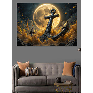 Ayışığında Eski Çapa Dekoratif Kanvas - Mdf Ahşap Tablo