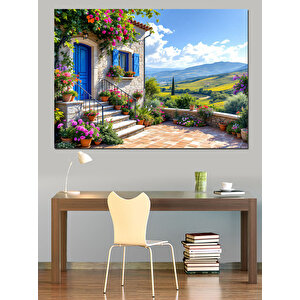 Akdeniz Tarzı Ev Dekoratif Kanvas - Mdf Ahşap Tablo 100x140 cm