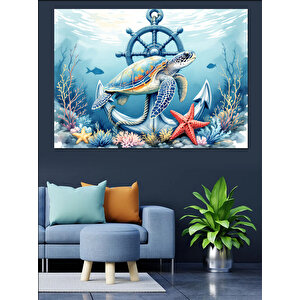 Çapanın Altında Denizkızı Dekoratif Kanvas - Mdf Ahşap Tablo