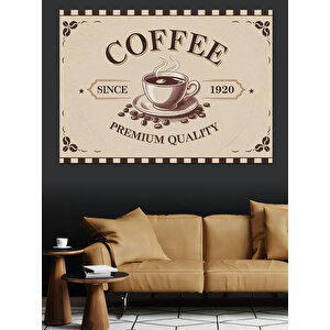 Vintage Kahve Posteri Dekoratif Kanvas - Mdf Ahşap Tablo