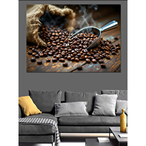 Çuvalda Kahve Çekirdekleri Dekoratif Kanvas - Mdf Ahşap Tablo