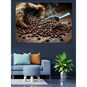 Çuvalda Kahve Çekirdekleri Dekoratif Kanvas - Mdf Ahşap Tablo 35x50 cm