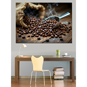 Çuvalda Kahve Çekirdekleri Dekoratif Kanvas - Mdf Ahşap Tablo